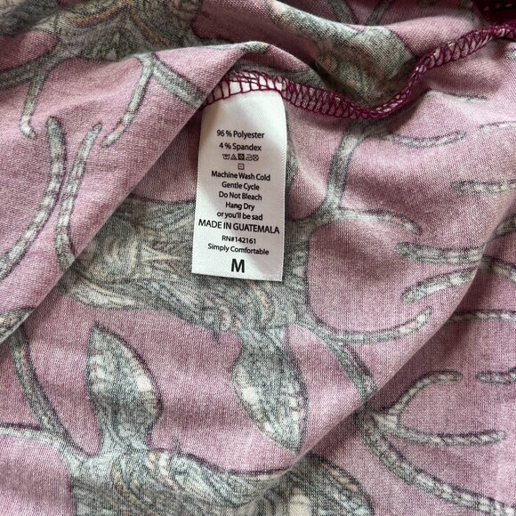 Lularoe Madison Skirt Medium Pleated Midi Knit Pull On Pockets Mosaic Deer 16685 - Picture 5 of 9